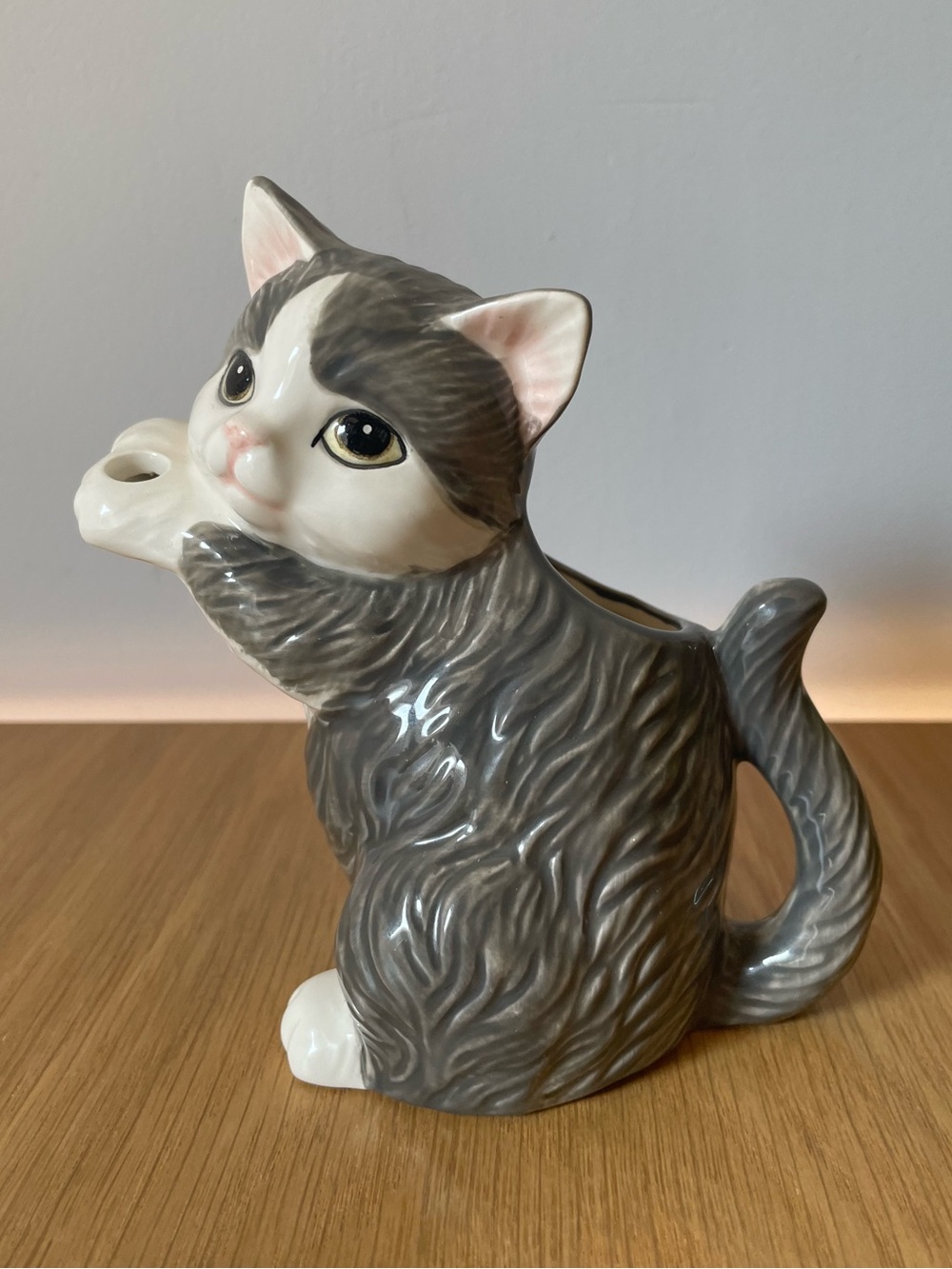 Vintage Hearth & Home Calico Cat Creamer Sugar Bowl Coffee Mug Set 1980s Mexico - Picture 5 of 16
